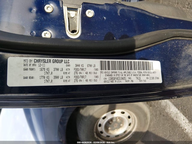 Aukcja sprzedaży 2012 Ram 1500 St, vin: 1C6RD6FK8CS190251, numer aukcji: 44362026