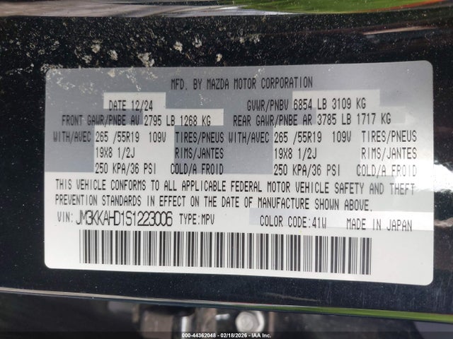 JM3KKAHD1S1223006 Mazda Cx-90 3.3 Turbo Select Package