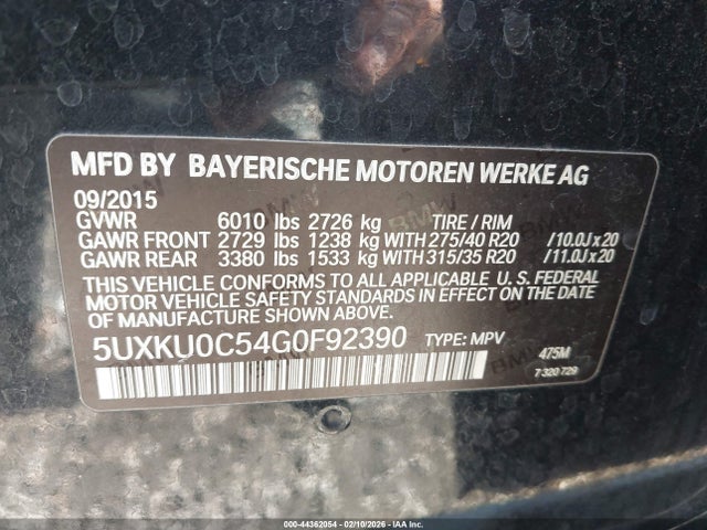 BMW X6 Sdrive35i 2016 5UXKU0C54G0F92390 Image 9
