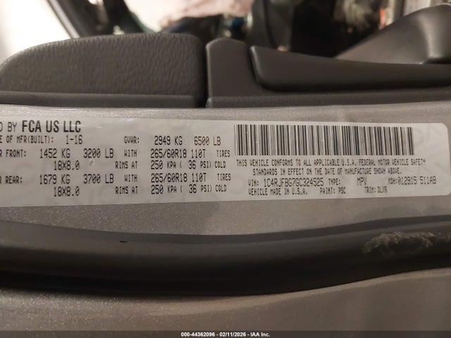 2016 JEEP GRAND CHEROKEE 1C4RJFBG7GC324525 Photo 8