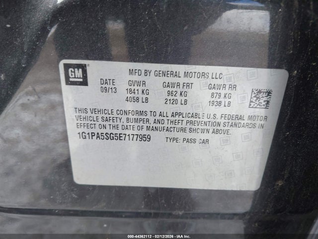 1G1PA5SG5E7177959 Chevrolet Cruze Ls Auto