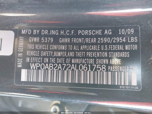 2010 PORSCHE PANAMERA WP0AB2A72AL061758 Photo 8