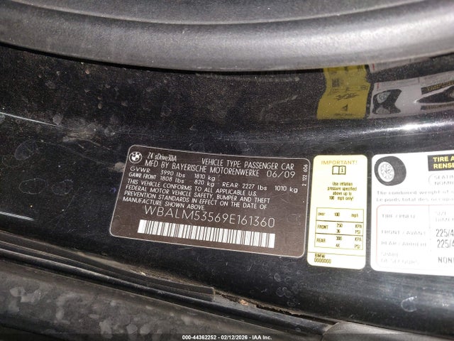 Продаж на аукціоні авто 2009 Bmw Z4 Sdrive30i, vin: WBALM53569E161360, номер лоту: 44362252