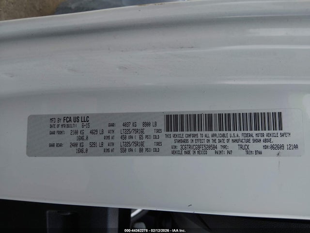 2015 RAM PROMASTER 2500 3C6TRVCG9FE520584 Photo 8