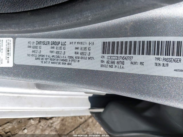 Продажа на аукционе авто 2015 Chrysler 200 C, vin: 1C3CCCCB1FN542727, номер лота: 44362325