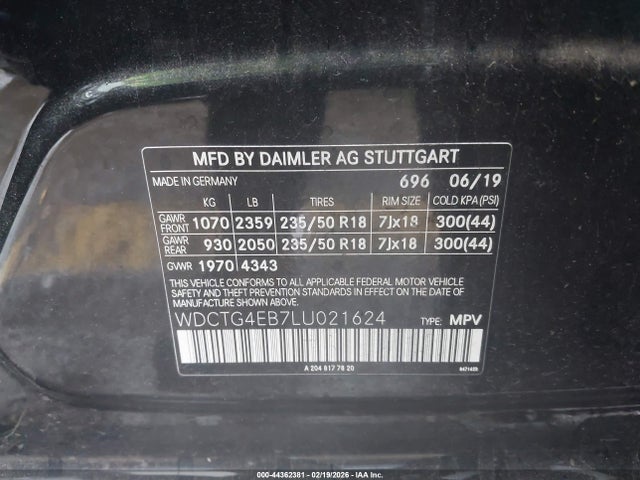 Mercedes-Benz GLA 250 2020 WDCTG4EB7LU021624 Image 9