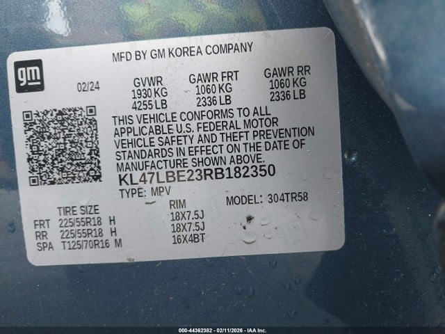 Aukcja sprzedaży 2024 Buick Envista Sport Touring Fwd, vin: KL47LBE23RB182350, numer aukcji: 44362382