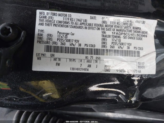 1FADP5CU4EL503969 Ford C-max Energi Sel