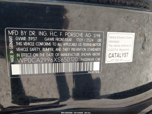 1999 PORSCHE 911 WP0CA2996XS650120 Photo 8