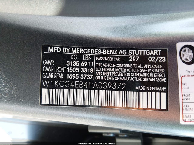 W1KCG4EB4PA039372 Mercedes-Benz Eqs 580 4matic