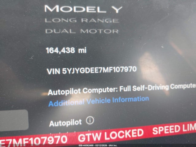 2021 TESLA MODEL Y 5YJYGDEE7MF107970 Photo 8