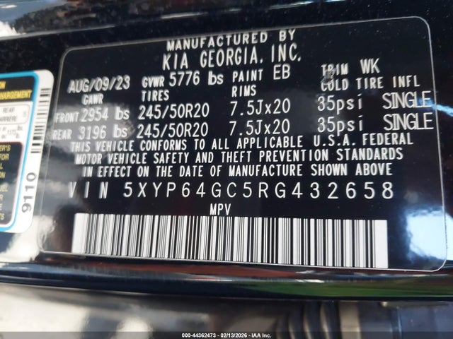 5XYP64GC5RG432658 KIA Telluride S