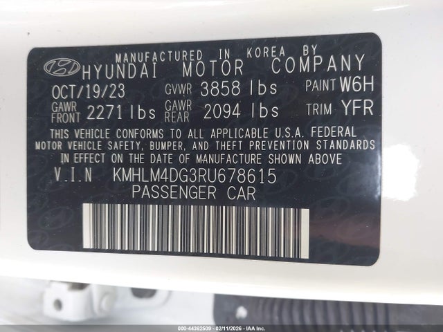 Продаж на аукціоні авто 2024 Hyundai Elantra Sel, vin: KMHLM4DG3RU678615, номер лоту: 44362509