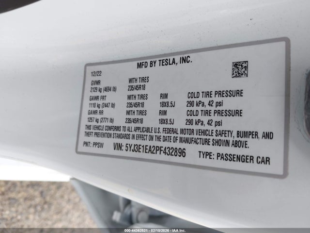 2023 TESLA MODEL 3 5YJ3E1EA2PF432896 Photo 8