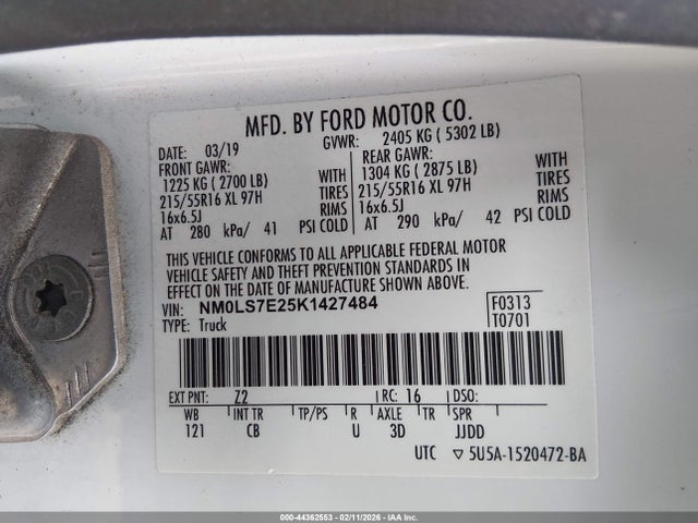 Ford Transit Connect Xl 2019 NM0LS7E25K1427484 Image 9