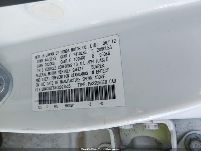 2012 ACURA TSX JH4CU2F8XCC027525 Photo 8