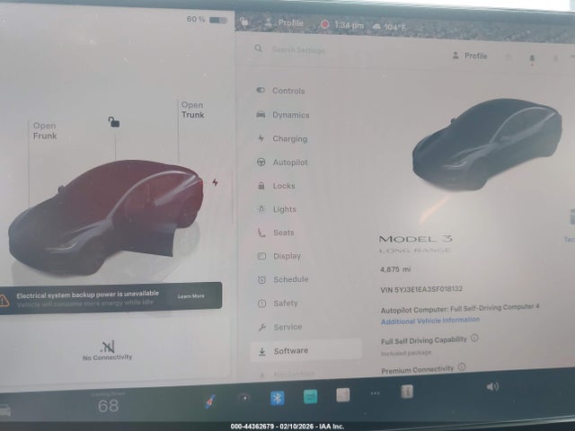 2025 TESLA MODEL 3 5YJ3E1EA3SF018132 Photo 6