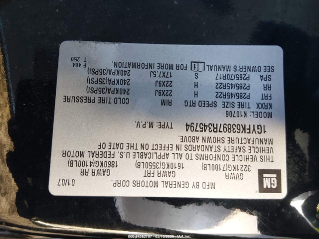 2007 CADILLAC ESCALADE 1GYFK63897R345794 Photo 8