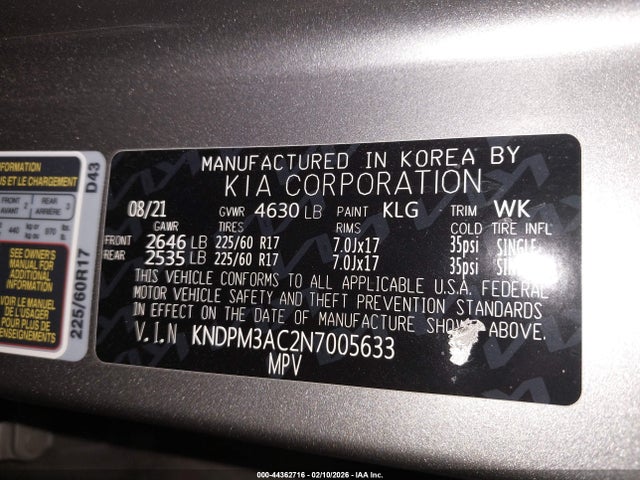 2022 KIA SPORTAGE KNDPM3AC2N7005633 Photo 8