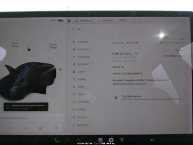2020 TESLA MODEL Y 5YJYGDEE6LF054872 Photo 6
