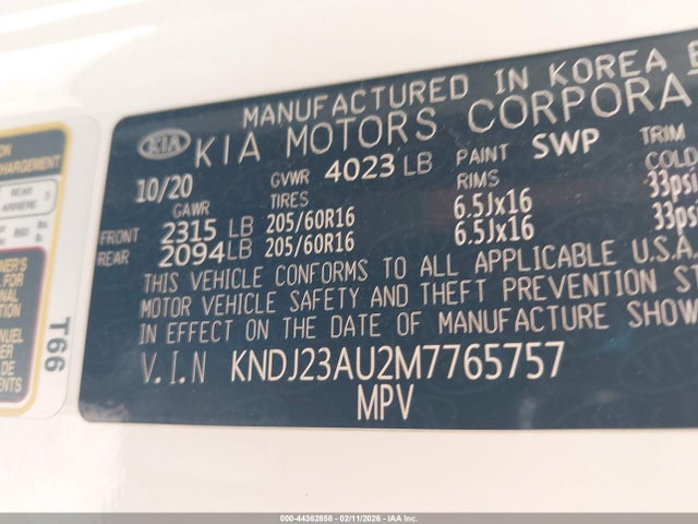 KIA SOUL LX 2021 KNDJ23AU2M7765757 Image 9