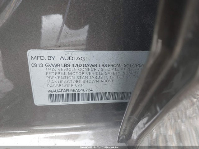 2014 AUDI A4 WAUAFAFL5EA046724 Photo 8