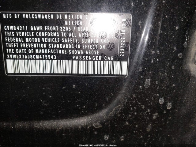 2012 VOLKSWAGEN JETTA 3VWLX7AJ8CM415543 Photo 8