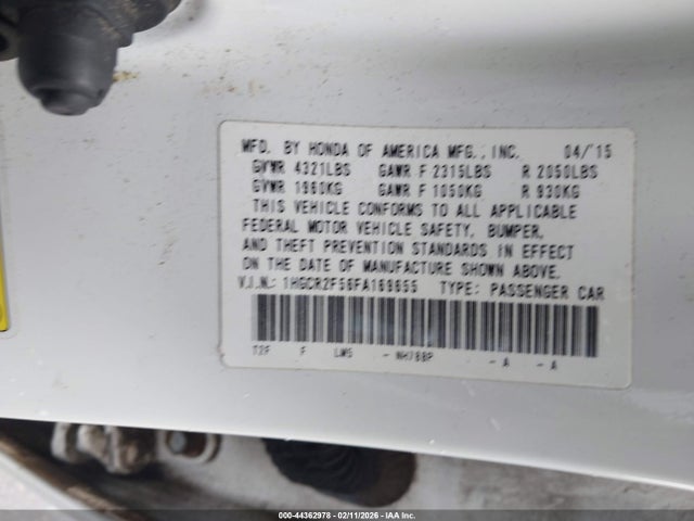 Продаж на аукціоні авто 2015 Honda Accord Sport, vin: 1HGCR2F56FA169655, номер лоту: 44362978