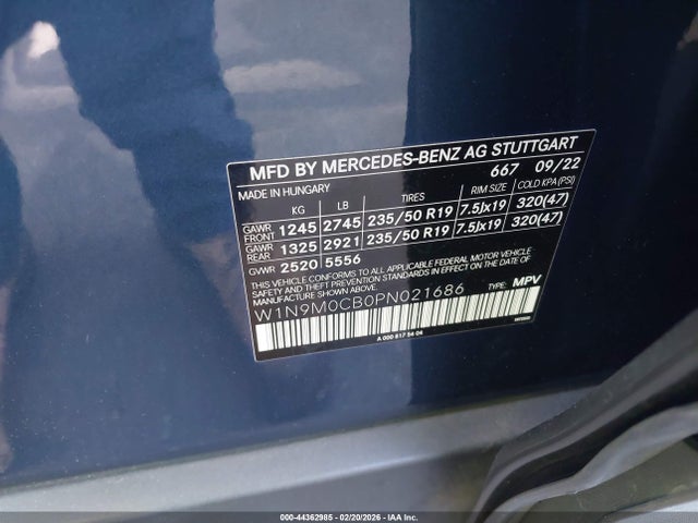 2023 MERCEDES-BENZ EQB 250 SUV W1N9M0CB0PN021686 Photo 8