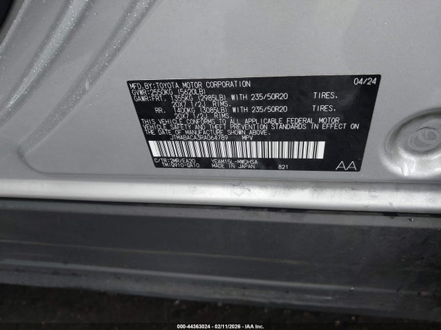 JTMABACA3RA064789 Toyota Bz4x Limited