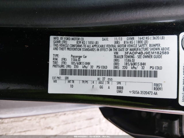 2014 FORD FIESTA 3FADP4BJ9EM182589 Photo 8