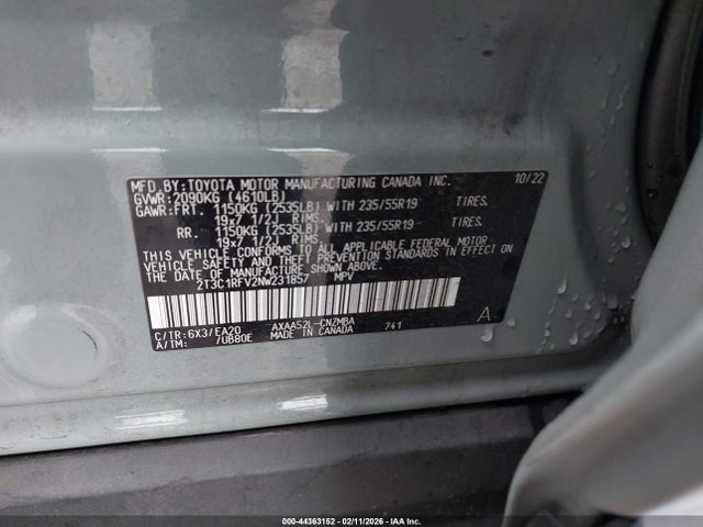 Toyota Rav4 Xle Premium 2022 2T3C1RFV2NW231857 Image 9