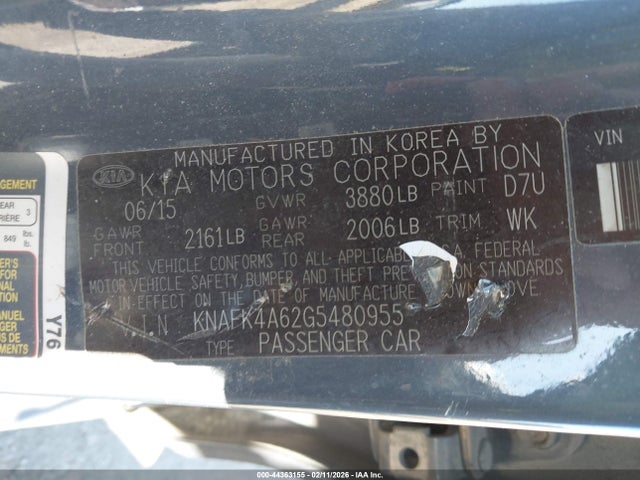2016 KIA FORTE KNAFK4A62G5480955 Photo 8