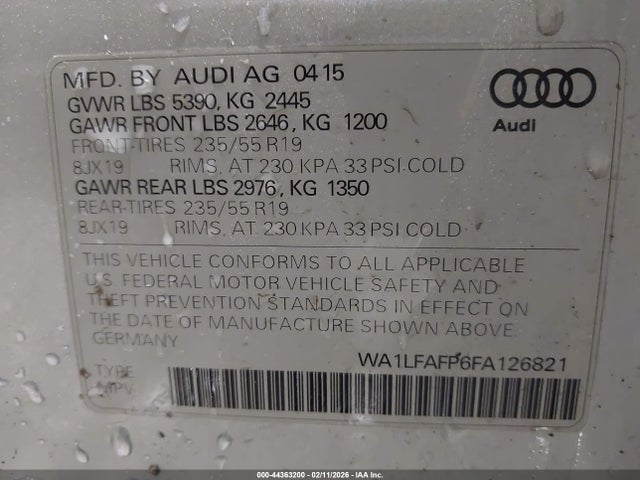 2015 AUDI Q5 WA1LFAFP6FA126821 Photo 8