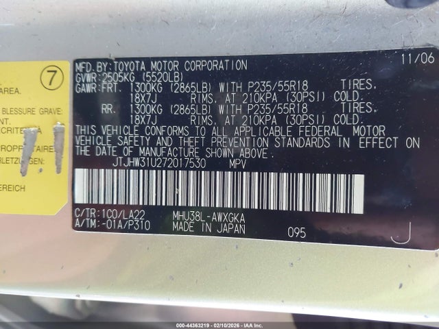 2007 LEXUS RX 400H JTJHW31U272017530 Photo 8