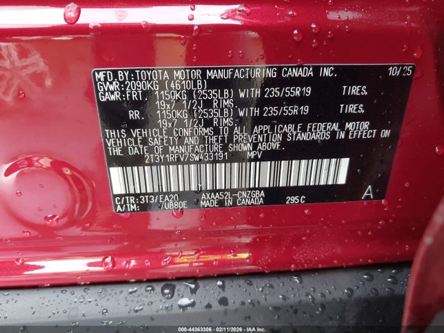 Toyota Rav4 Limited 2025 2T3Y1RFV7SW433191 Image 9