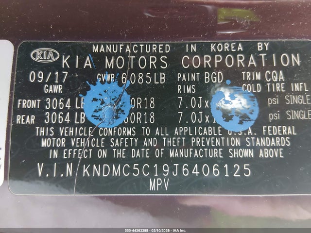 2018 KIA SEDONA KNDMC5C19J6406125 Photo 8