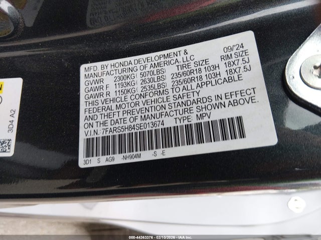 7FARS5H84SE013674 Honda Cr-v Hybrid Sport-l