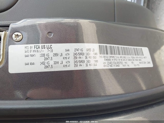 2018 CHRYSLER PACIFICA 2C4RC1FGXJR357931 Photo 8