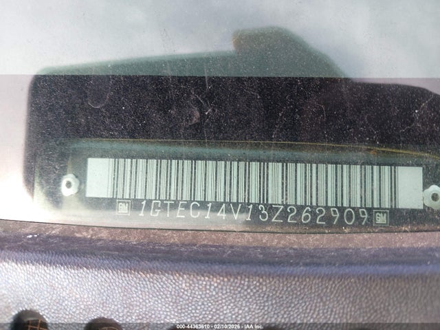 44363610 :رقم المزاد ، 1GTEC14V13Z262909 vin ، 2003 Gmc Sierra 1500 Work Truck مزاد بيع