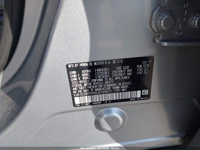 2018 HONDA HR-V 3CZRU5H58JG705872 Photo 8