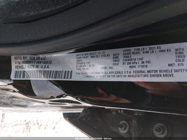 2022 RAM 1500 1C6SRFFT1NN145570 Photo 8