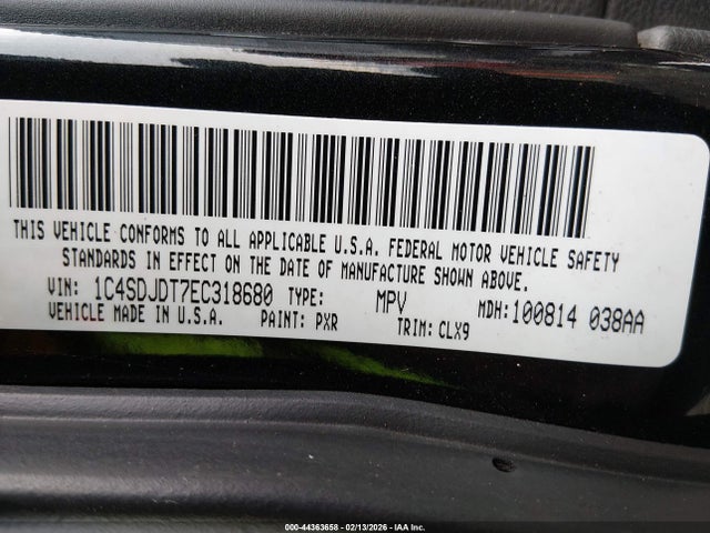 Dodge DURANGO LIMITED 2014 1C4SDJDT7EC318680 Image 9