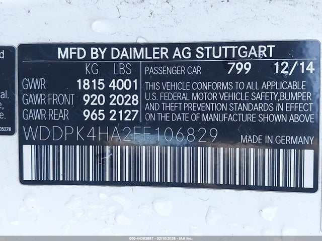 Mercedes-Benz SLK 250 2015 WDDPK4HA2FF106829 Image 9