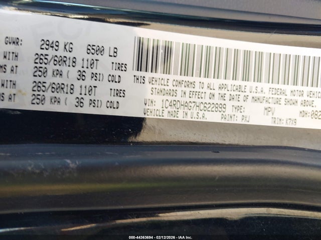 2017 DODGE DURANGO 1C4RDHAG7HC622899 Photo 8