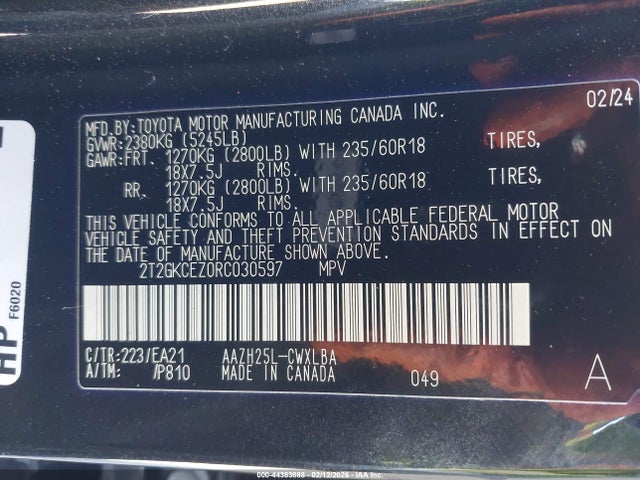 2024 Lexus Nx 350h Premium მანქანა იყიდება აუქციონზე, vin: 2T2GKCEZ0RC030597, აუქციონის ნომერი: 44363888