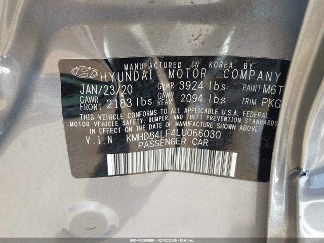 Hyundai ELANTRA SEL 2020 KMHD84LF4LU066030 Image 9