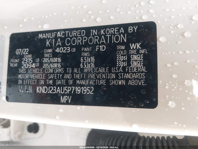 KNDJ23AU5P7191952 KIA SOUL S