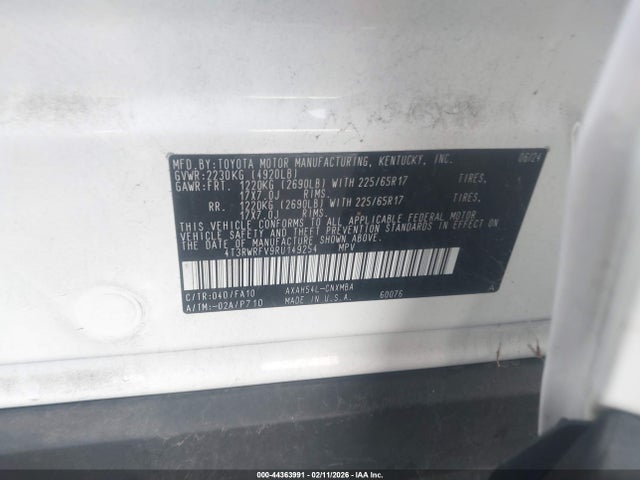 4T3RWRFV9RU149254 Toyota Rav4 Hybrid Xle