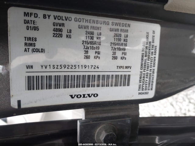 2005 VOLVO XC70 YV1SZ592251191724 Photo 8